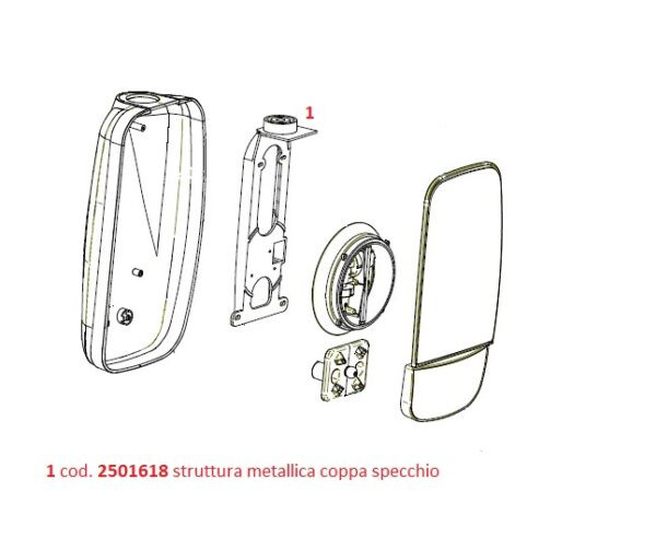 STRUTTURA METALLO COPPA SPECCHIO MOD.301/314