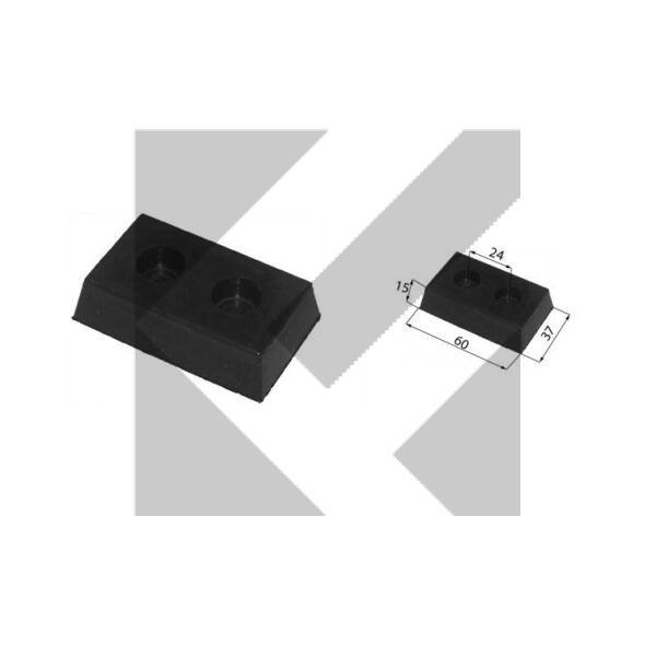 PARACOLPI GOMMA 60X37X15 MM