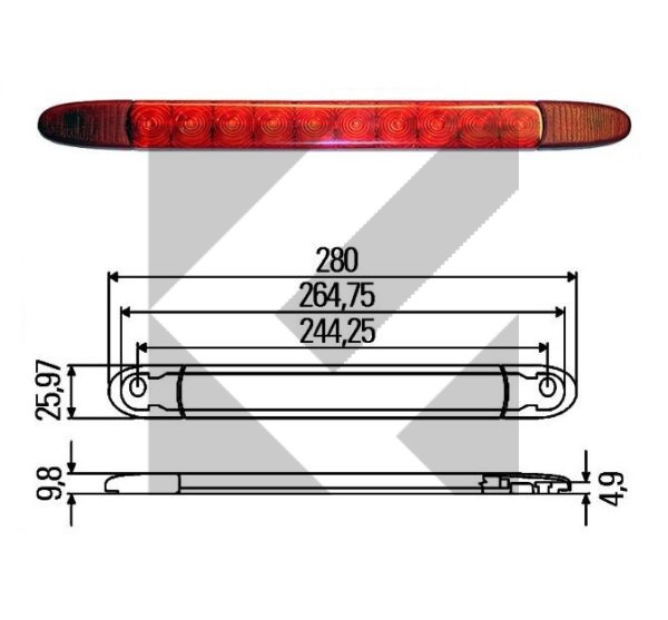 TERZA LUCE STOP LED 24V