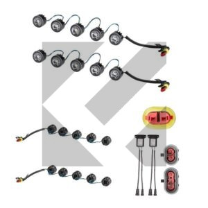 KIT COMPLETO 10 LED DRL+2 CENTR. 12/24V