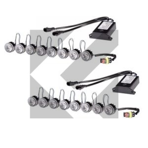 KIT COMPLETO 16 LUCI LED DRL+2 CENTR.12/24V