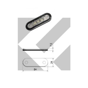 MICRO PLAFONIERA LED BIANCA 12/24V