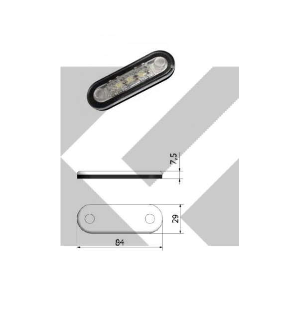 MICRO PLAFONIERA LED BIANCA 12/24V