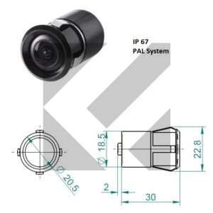 TELECAMERA 12V 4PIN RETROMARCIA