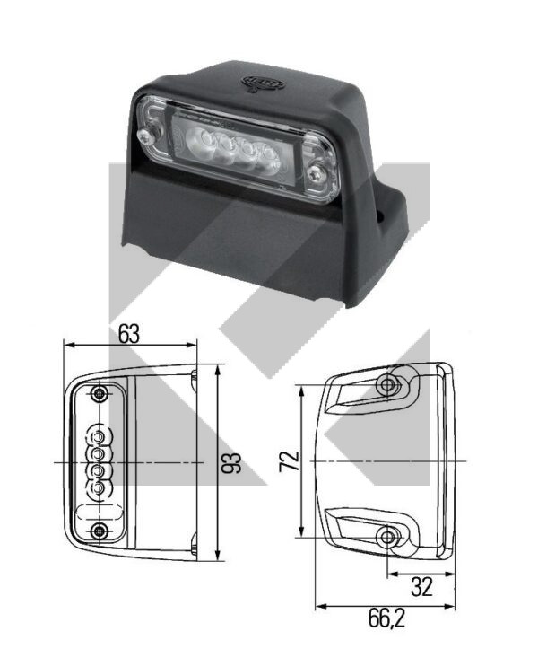 FANALE TARGA DX/SX LED 24V