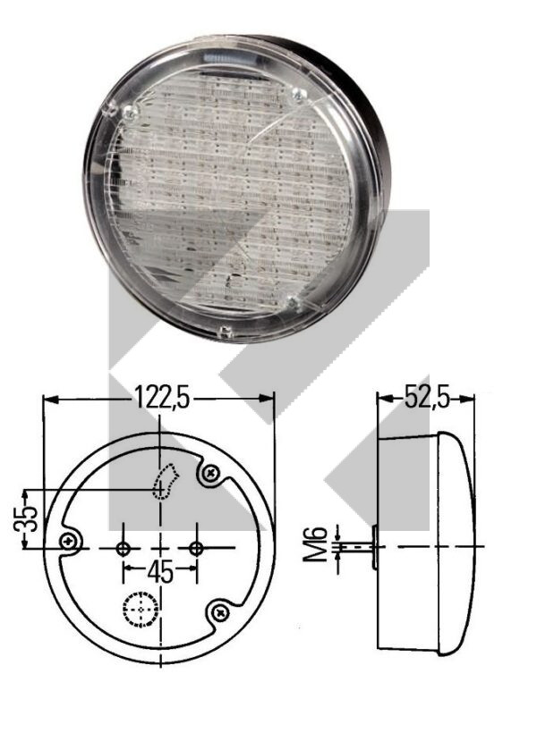 FANALE POST.LED DX RETROMARCIA 24V