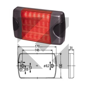 FANALE POST.LED 9-33V STOP/POSIZIONE