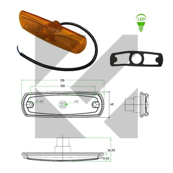 SIDE MARKER 24V LED