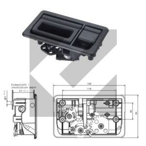 MANIGLIA MANUALE S/CHIAVE