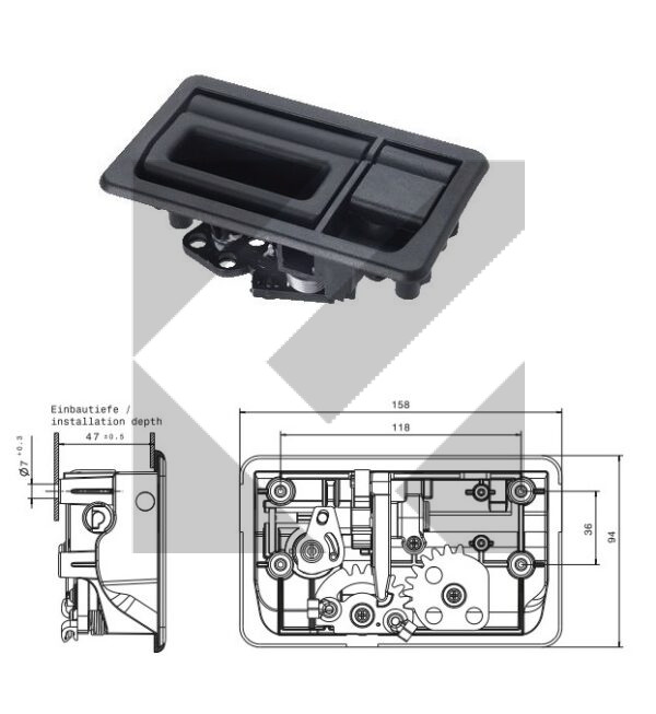 MANIGLIA MANUALE S/CHIAVE