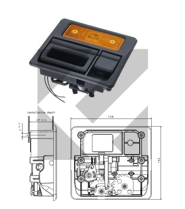 MANIGLIA MANUALE C/SIDE MARKER