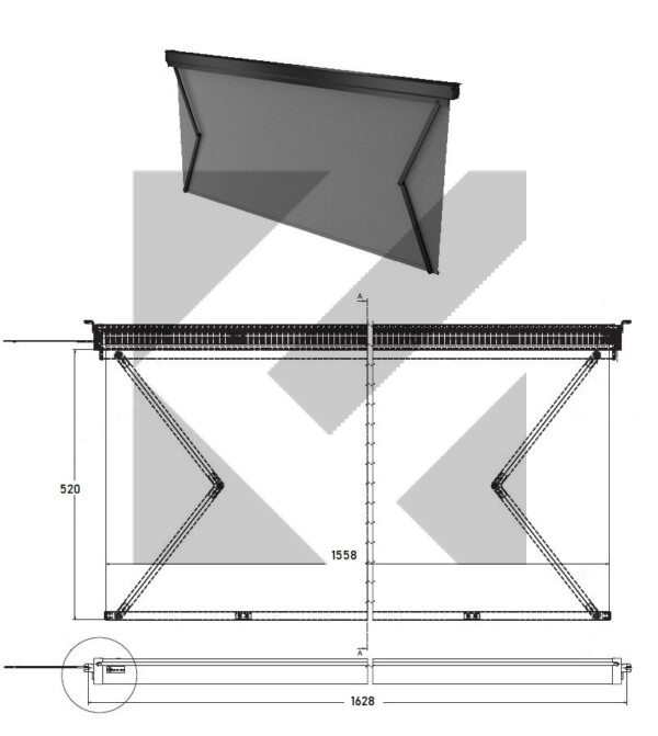 TENDA PARABREZZA 24V 1558X520MM