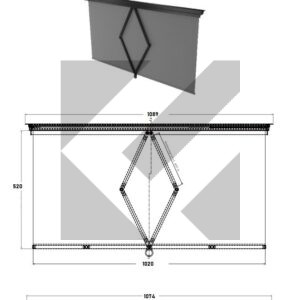 TENDA PARABREZZA MANUALE 1020X520 MM