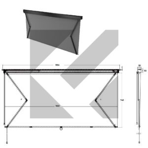 TENDA PARABREZZA MANUALE 1522X749MM