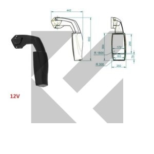 RETROVISORE DX MOD.345/2 12V