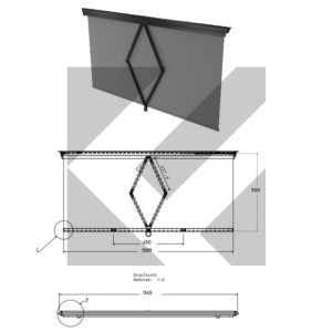 TENDA PARABREZZA MANUALE 1145X500 MM