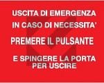 ADESIVO EMERG. PREMERE IL PULSANTE 84X64