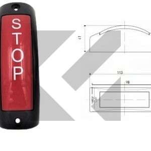 PULSANTE GRIGIO/ROSSO+STOP+BRAIL