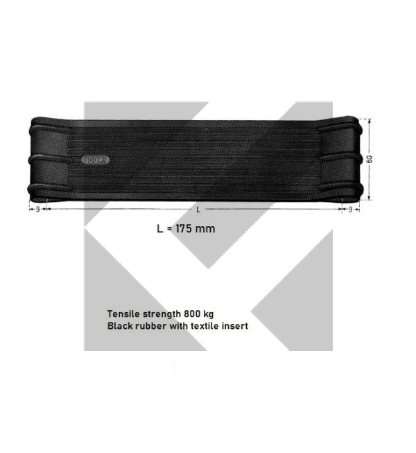 TIRANTE PORTA GOMMA 175MM
