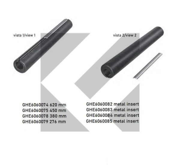 INSERTO METALLO PARACOLPI 620 MM