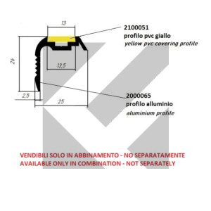 PROFILO ALLUMINIO GRADINI UV:M