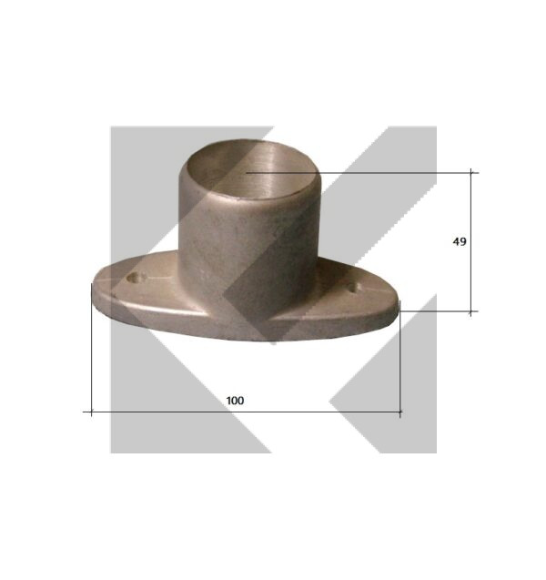 SUPPORTO BASE OVALE GREZZO D.35