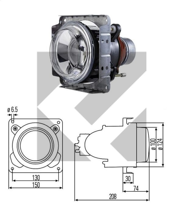 PROIETTORE ABBAGLIANTE DX/SX H1