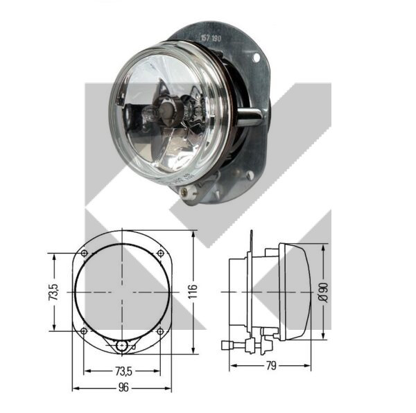 FENDINEBBIA DX/SX H7 24V