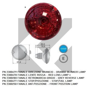 FANALE POSIZIONE POST.ROSSO D.95