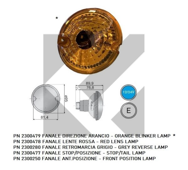 FANALE POST.DIR.ARANCIO D.95