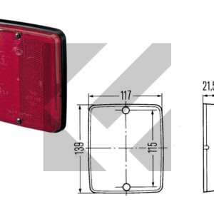 CATADIOTTRO ROSSO 139X117 MM