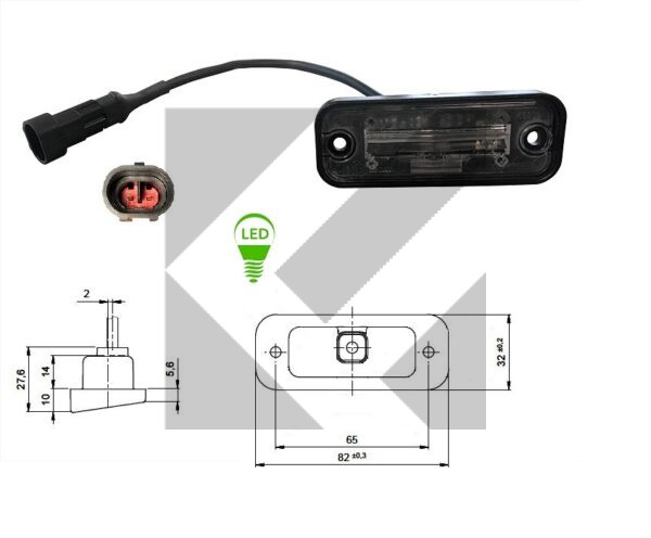 FANALE TARGA LED 9-32V