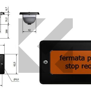 PLAFONIERA LED FERMATA 12/24V142X62