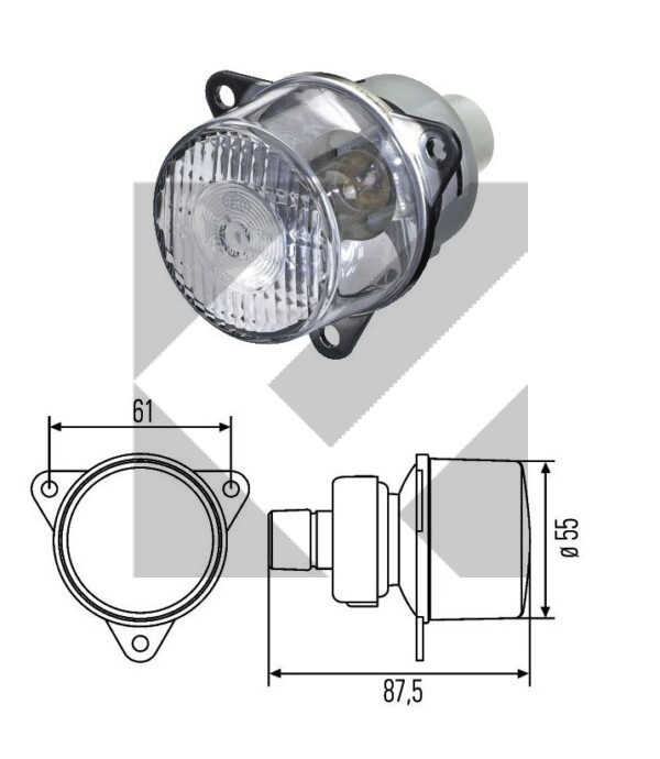 FANALE POSIZIONE ANT.12/24V S/LAMP.