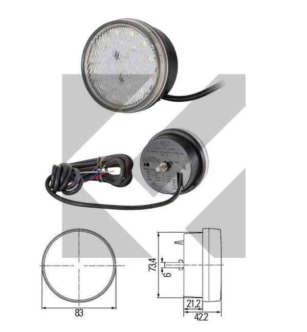 FANALE ANT.LED 24V DIR./POS./DRL