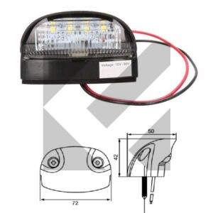 FANALE TARGA LED 12/24V