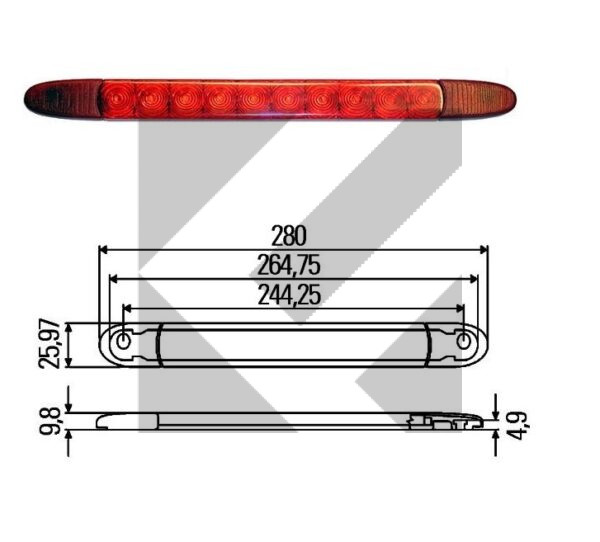 FANALE STOP LED 12V SUPPLEMENTARE