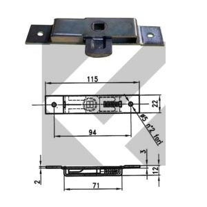 TAVELLINO MEDIO 115X22 ZINCATO Q8