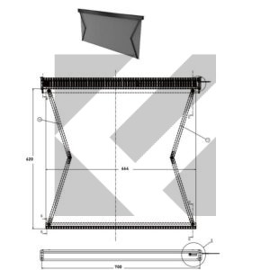 TENDA 24V PORTA AUTISTA 664X695MM