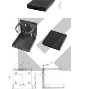 PORTABICCHIERE PLASTICA NERO