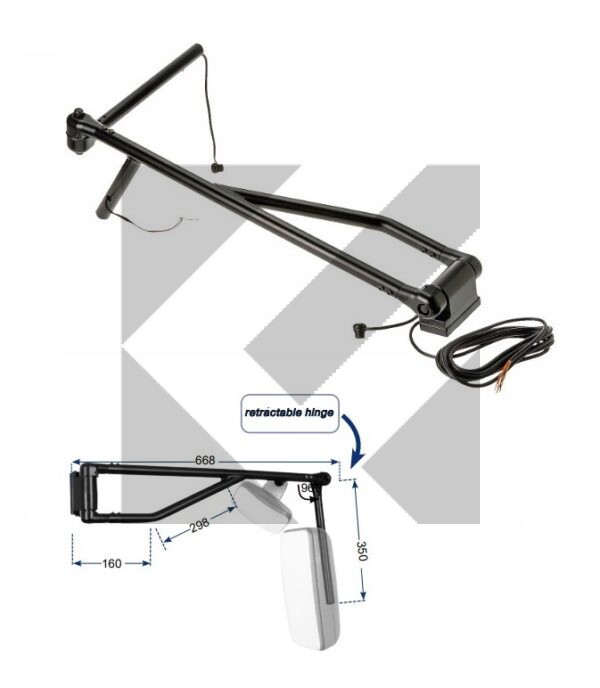 BRACCIO SPECCHIO DX 700MM