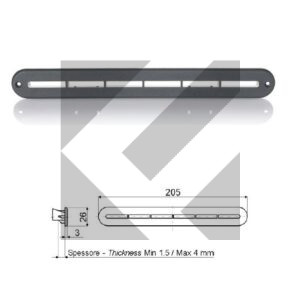 DIFFUSORE ARIA 205X26MM