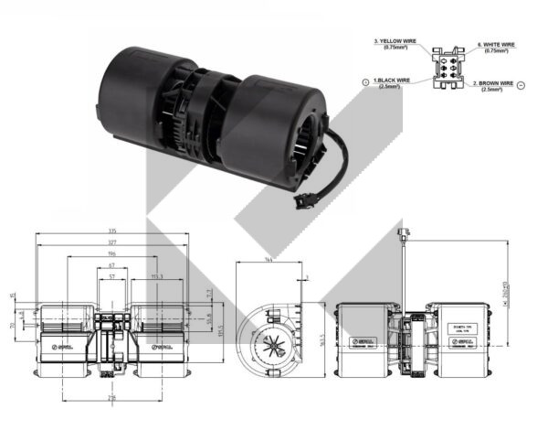 ELETTROVENTILATORE RADIALE BRUSHLESS 24V