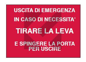 ADESIVO EMERGENZA TIRARE LA LEVA 80X64