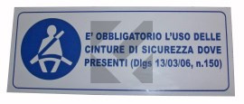 ADESIVO BLU OBBL.CINTURE 200X80 C/TESTO