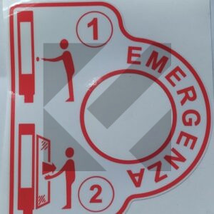 ADESIVO EMERGENZA PORTA SX