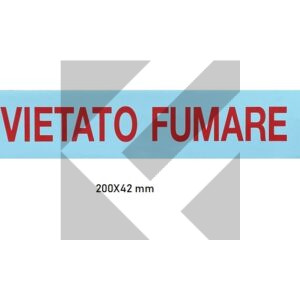 ADESIVO VIETATO FUMARE 200X45