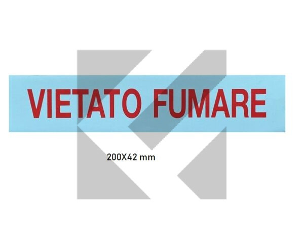 ADESIVO VIETATO FUMARE 200X45