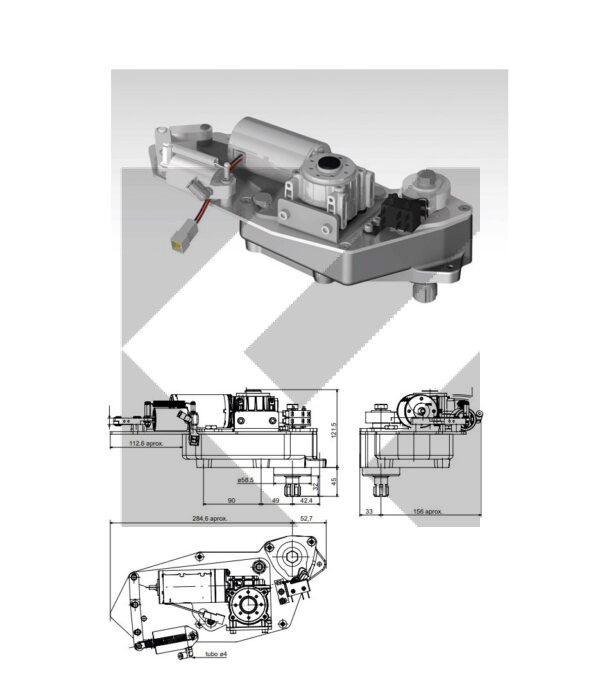 GRUPPO MOTORE PORTA DX COMPACT 24V