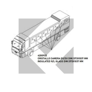 CRISTALLO DX/SX IVECO 380 EUROCLASS 1373X1037MM